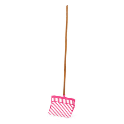 Little Giant DuraFork Plastic Outdoor Lawn and Garden Bedding Fork, Hot Pink - VMInnovations