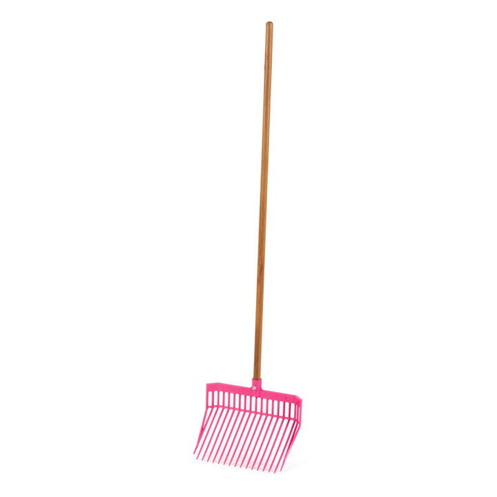 Little Giant DuraFork Plastic Outdoor Lawn and Garden Bedding Fork, Hot Pink - VMInnovations