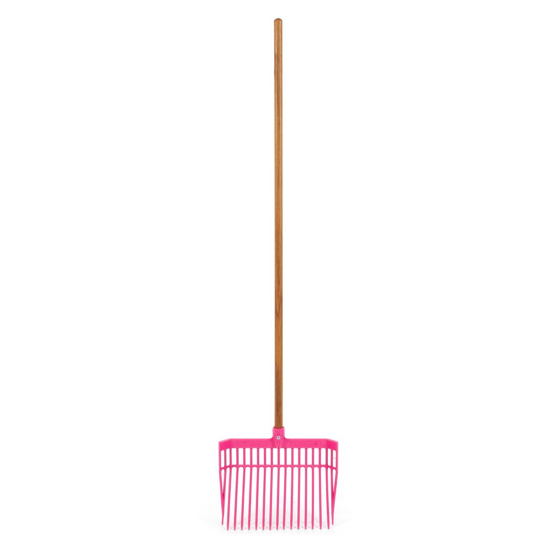 Little Giant DuraFork Plastic Outdoor Lawn and Garden Bedding Fork, Hot Pink - VMInnovations