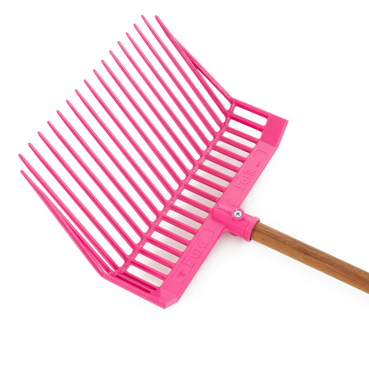 Little Giant DuraFork Plastic Outdoor Lawn and Garden Bedding Fork, Hot Pink - VMInnovations