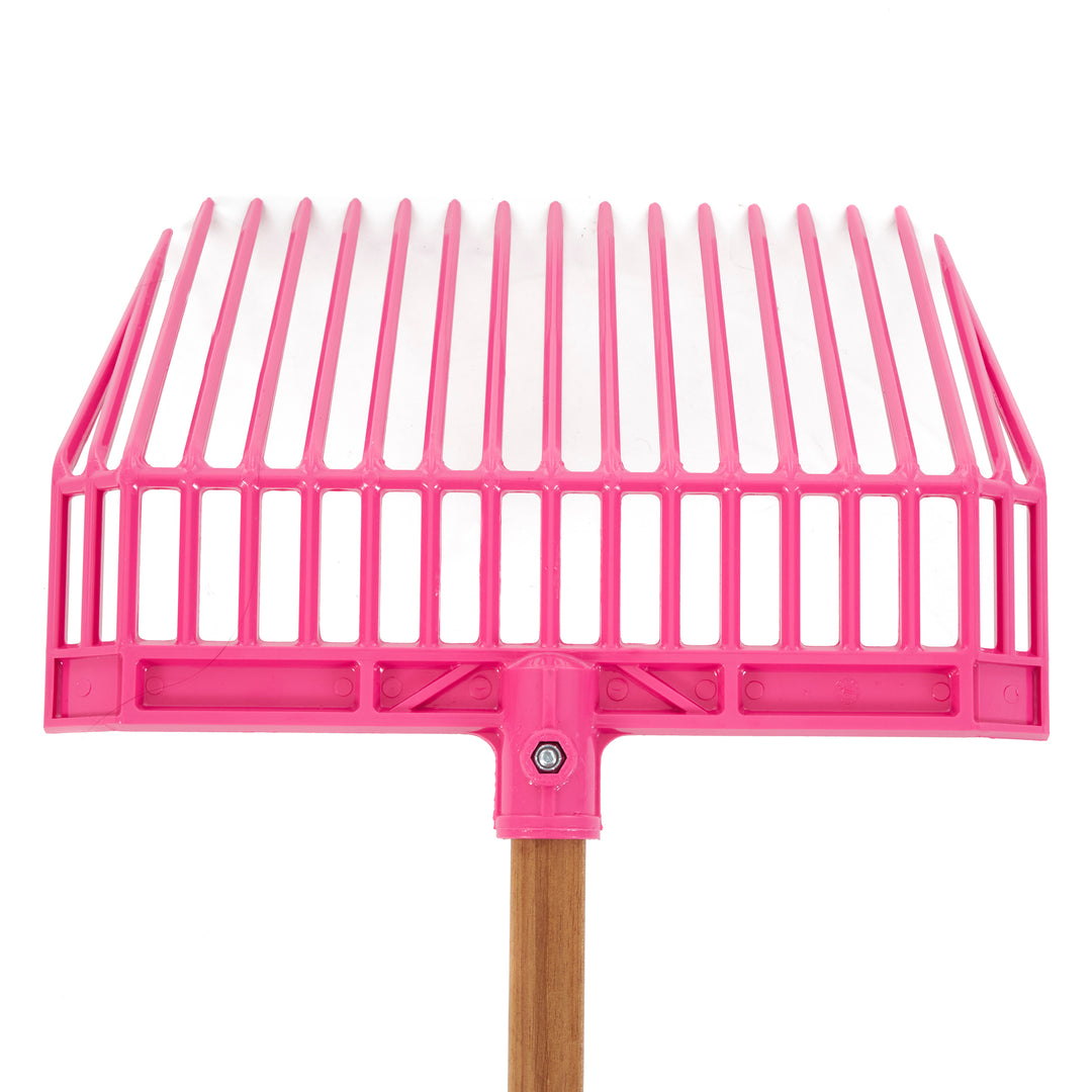 Little Giant DuraFork Plastic Outdoor Lawn and Garden Bedding Fork, Hot Pink - VMInnovations