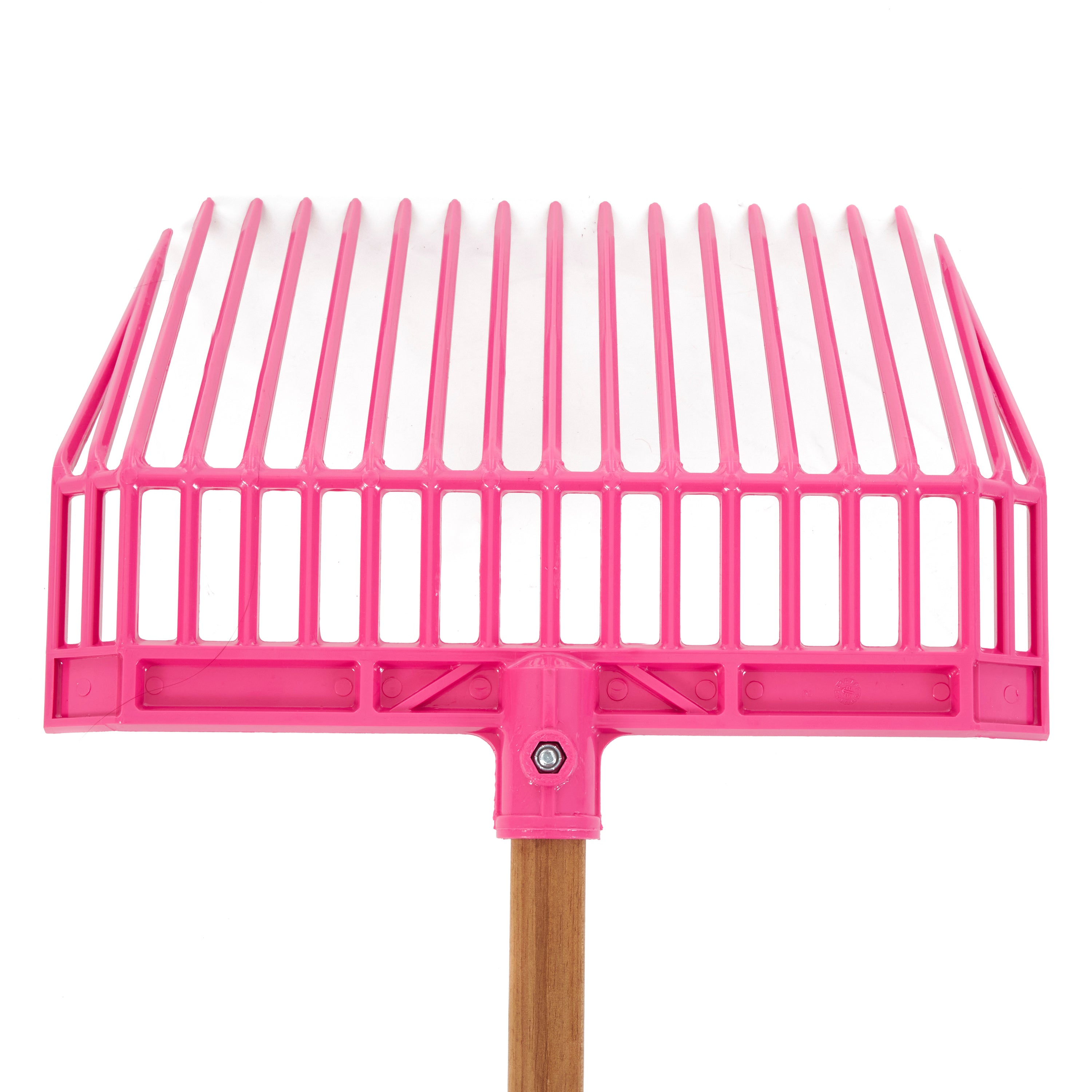 Little Giant DuraFork Plastic Outdoor Lawn and Garden Bedding Fork, Hot Pink - VMInnovations