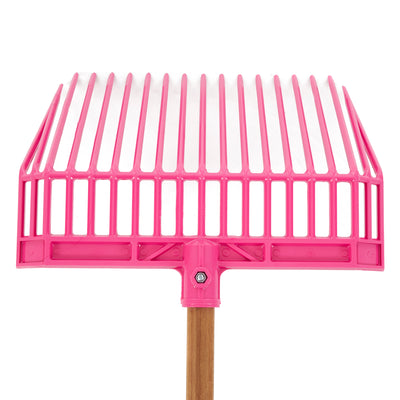 Little Giant DuraFork Plastic Outdoor Lawn and Garden Bedding Fork, Hot Pink