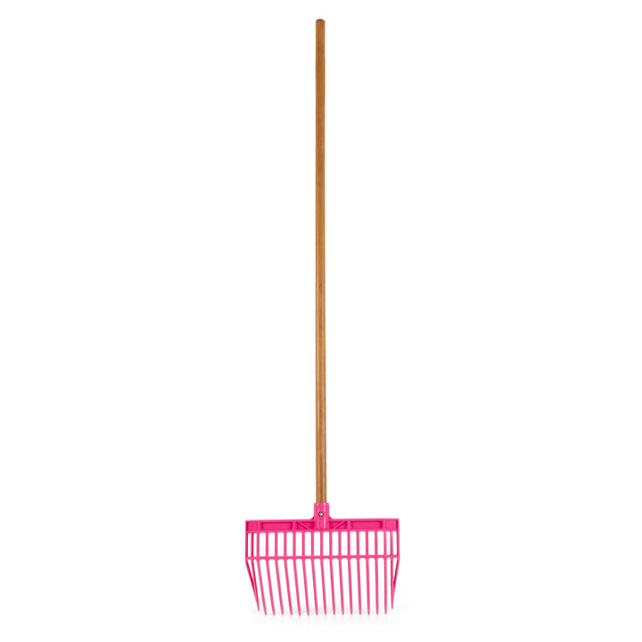 Little Giant DuraFork Plastic Outdoor Lawn and Garden Bedding Fork, Hot Pink - VMInnovations