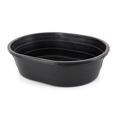 Little Giant 15 Gal Poly Plastic Oval Stock Water Tank Trough, Black (Open Box)