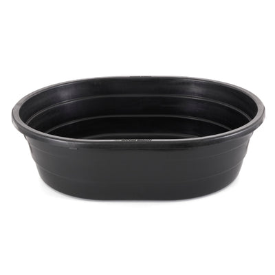 Little Giant 15 Gal Poly Plastic Oval Stock Water Tank Trough, Black (4 Pack)