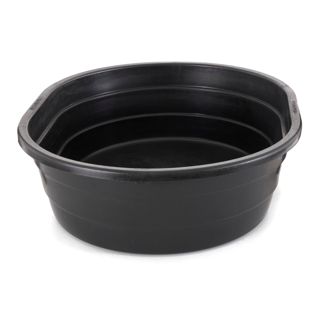 Little Giant 15 Gallon Molded Poly Plastic Oval Stock Water Tank Trough, Black