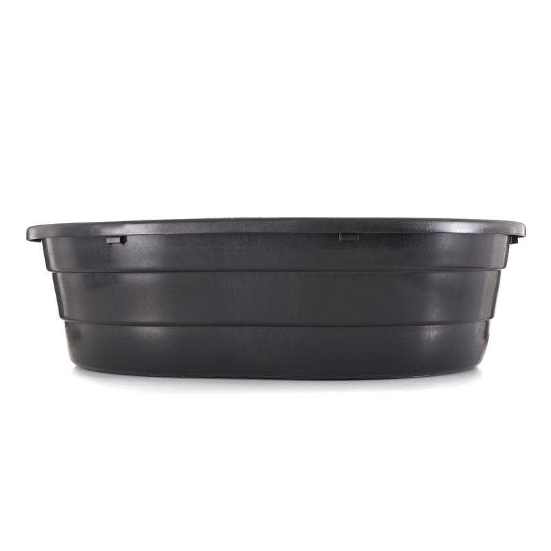 Little Giant 15 Gallon Molded Poly Plastic Oval Stock Water Tank Trough, Black