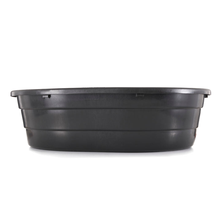 Little Giant 15 Gallon Molded Poly Plastic Oval Stock Water Tank Trough, Black