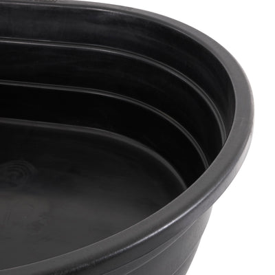 Little Giant 15 Gal Molded Poly Plastic Stock Water Tank Trough, Black(Open Box) - VMInnovations