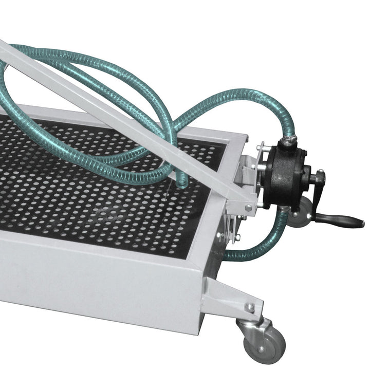 Shop Tuff STF-15GS 15 Gallon Capacity Low Profile Oil Steel Drain with Hand Pump - VMInnovations