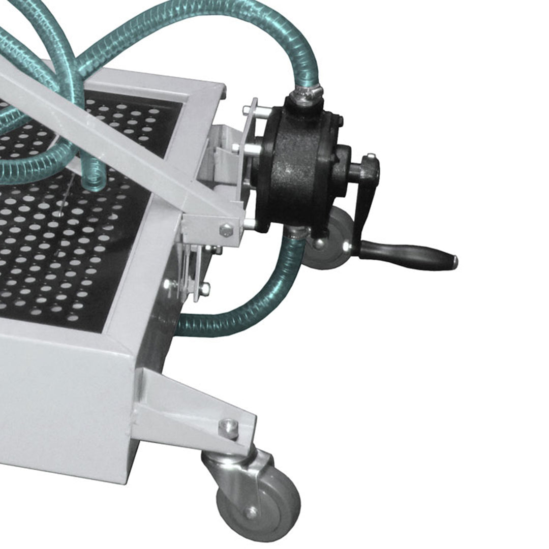 Shop Tuff STF-15GS 15 Gallon Capacity Low Profile Oil Steel Drain with Hand Pump - VMInnovations