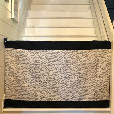 The Stair Barrier 36 to 43 Inch Wall to Banister Gate, Shades of Linen Black