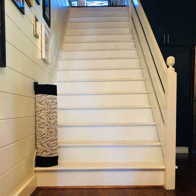The Stair Barrier 36 to 43 Inch Wall to Banister Gate, Shades of Linen Black
