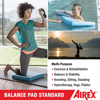 Airex Home Gym Physical Therapy Workout Yoga Foam Balance Pad, Blue (Open Box)
