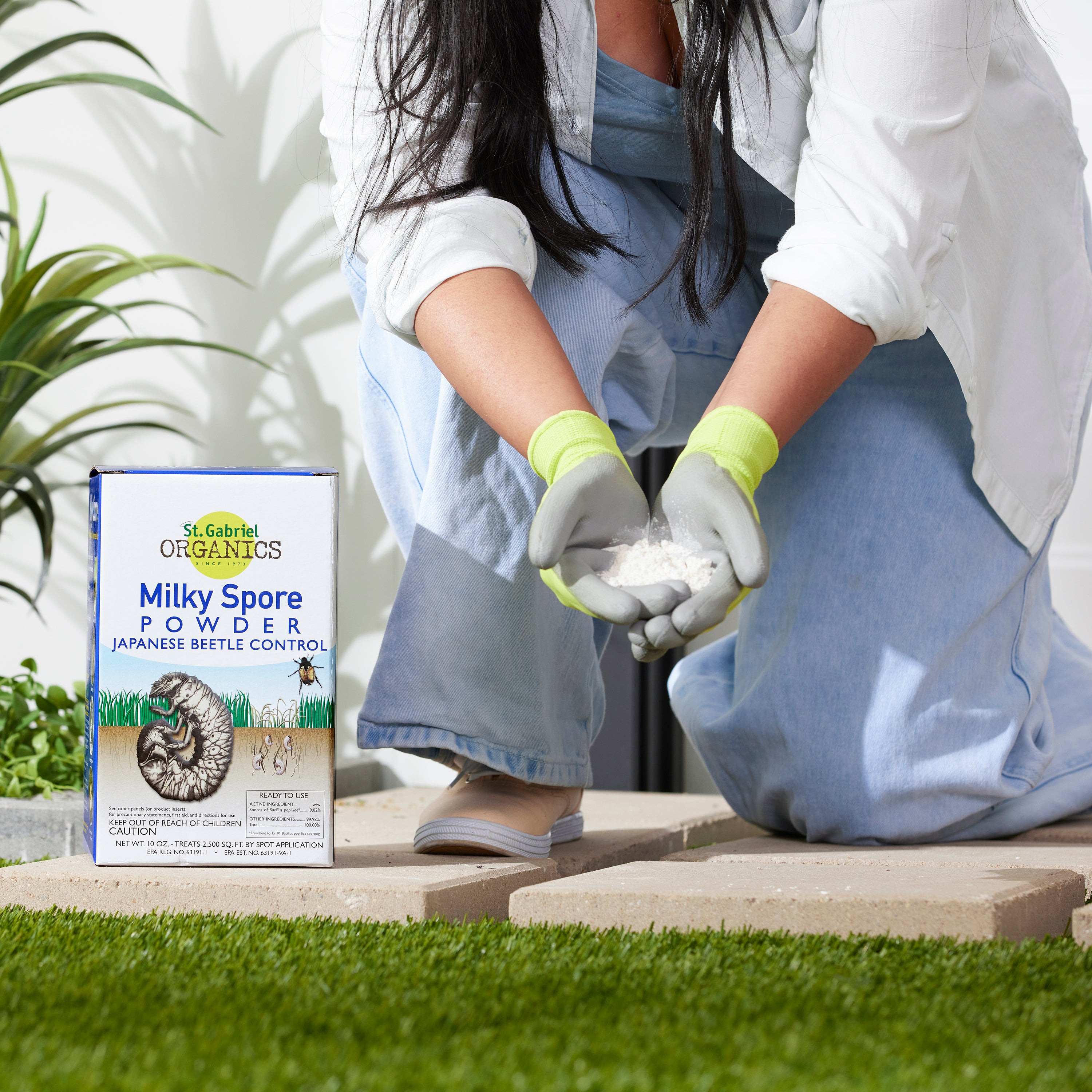 St. Gabriel Organics Milky Spore Powder Japanese Beetle Grub Control, 10 Ounces - VMInnovations