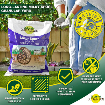 St. Gabriel Organics Milky Spore Japanese Beetle Grub Control, 20lb (Open Box)