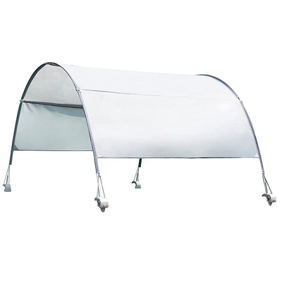 Intex Prism Frame Oval Above Ground Swimming Pool Set with Protective Canopy - VMInnovations