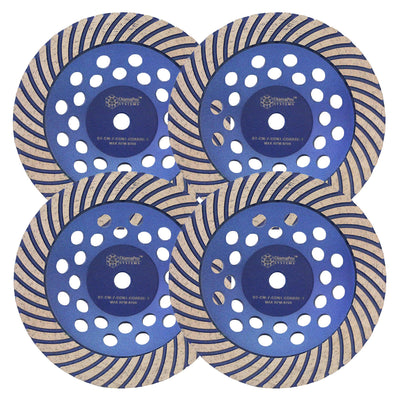 DiamaPro Systems 7 Inch Continuous Rim Turbo Grinding Cup Wheel, Coarse (4 Pack) - VMInnovations