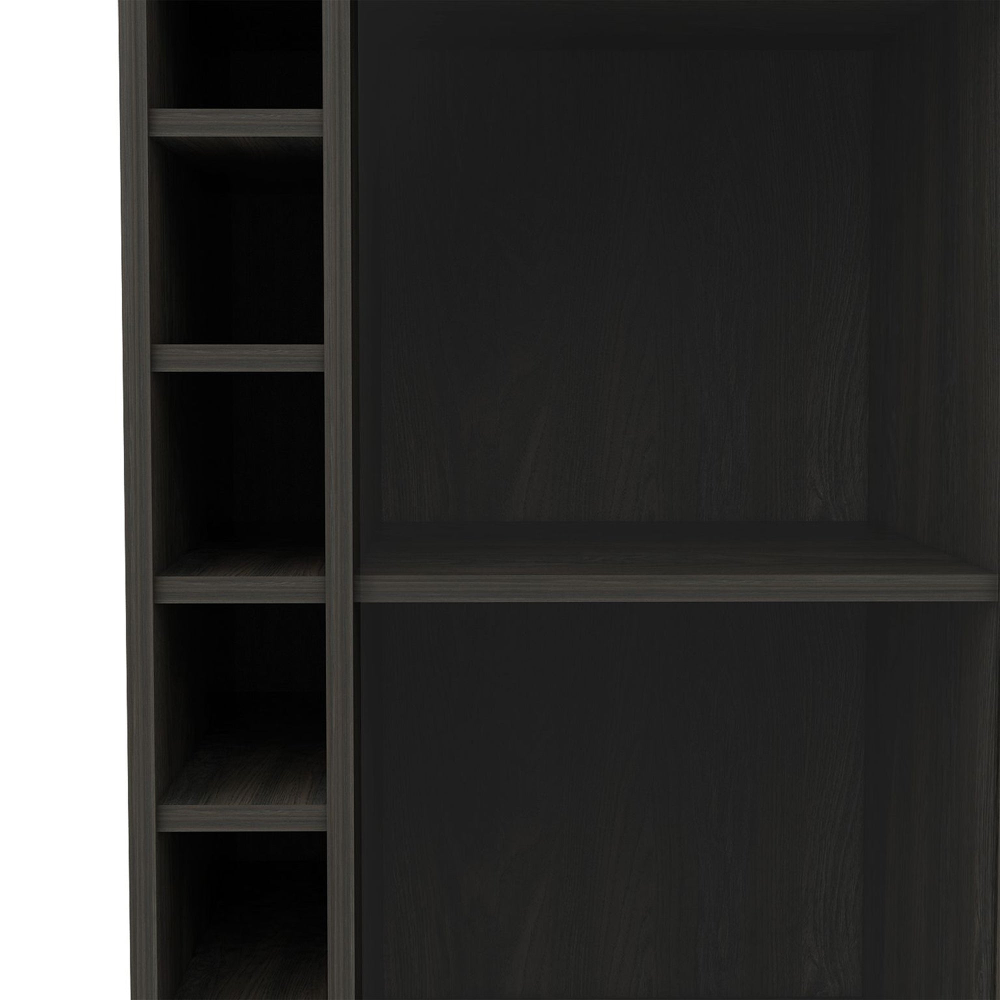 TUHOME Dukat Wine and Liquor Bar Storage Cabinet Cart with Glass Door(For Parts) - VMInnovations