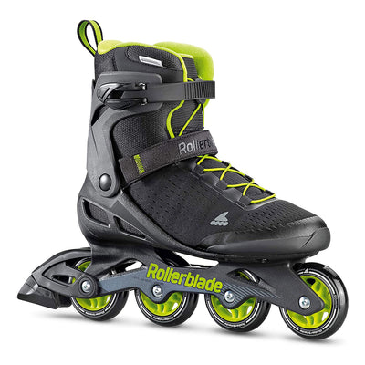 Rollerblade Men's Zetrablade Elite Inline Skates, Size 7, Black/Lime (Open Box)
