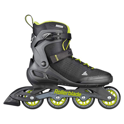 Rollerblade Men's Zetrablade Elite Inline Skates, Size 7, Black/Lime (Open Box)