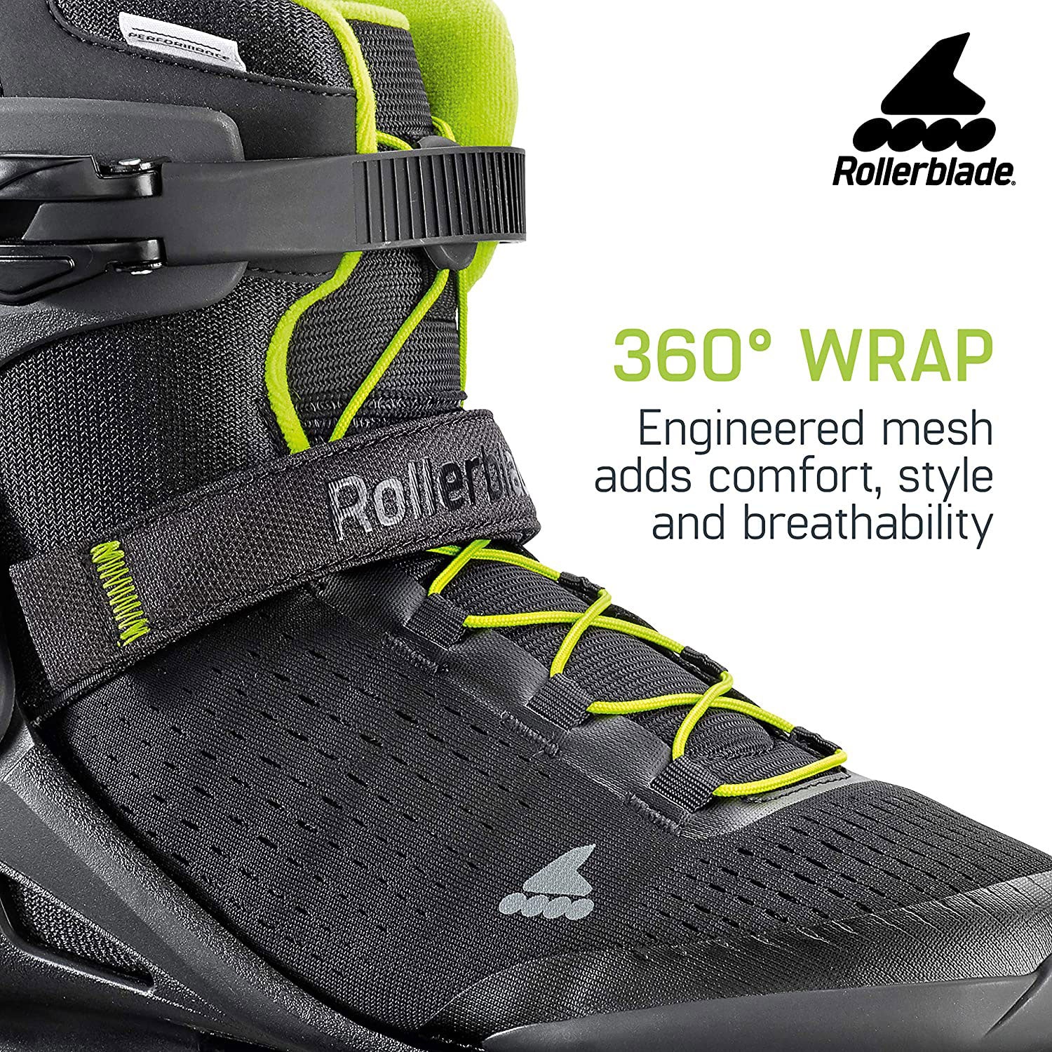 Rollerblade Men's Zetrablade Elite Inline Skates, Size 7, Black/Lime (Open Box)