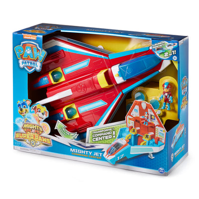 Paw Patrol Super Paws 2 in 1 Transforming Mighty Pups Jet Command Center (Used) - VMInnovations