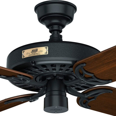 Hunter Fan Company Original Large 52 Inch 3 Speed Outdoor Ceiling Fan, Black