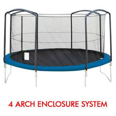 JumpKing 14’ FT Trampoline Safety Net Enclosure Netting - 4 Arch - Open Box