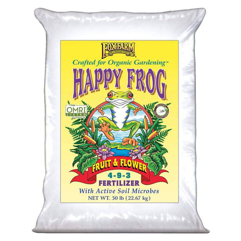 FoxFarm FX14655 Happy Frog Organic Fruit and Flower Fertilizer, 50 Pound Bag