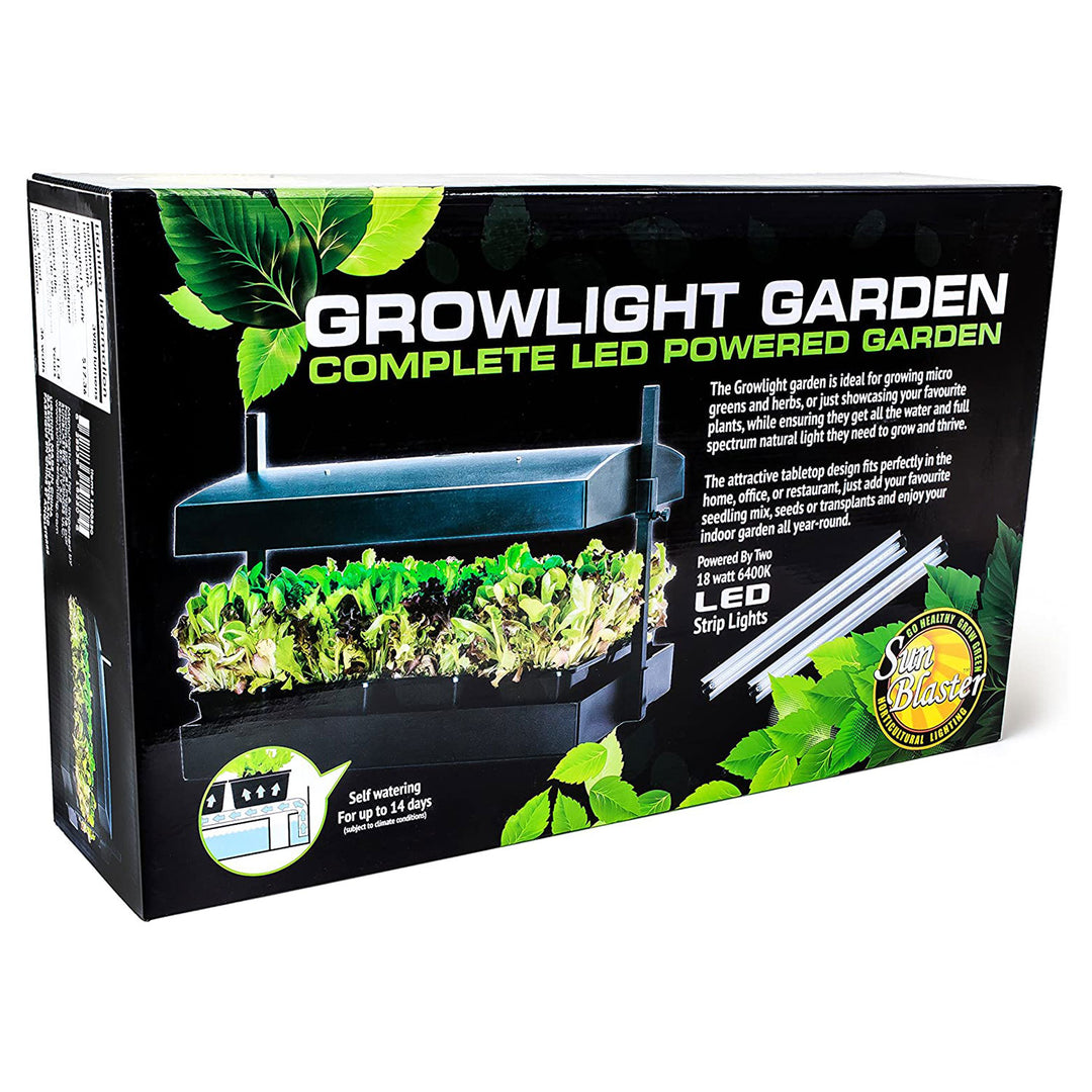 SunBlaster SL1600220 T5HO Grow Light Garden with 2 Strip Lights & T5 Reflectors