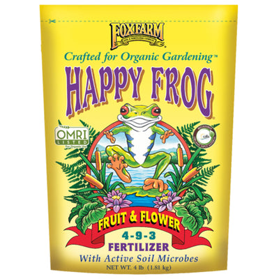 FoxFarm Happy Frog Potting Soil, 2cu ft & Organic Fruit & Flower Fertilizer, 4lb