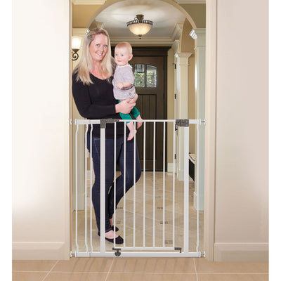 Dreambaby L768 Liberty 29.5 to 36.5 Inch Auto-Close Baby Pet Safety Gate, White - VMInnovations
