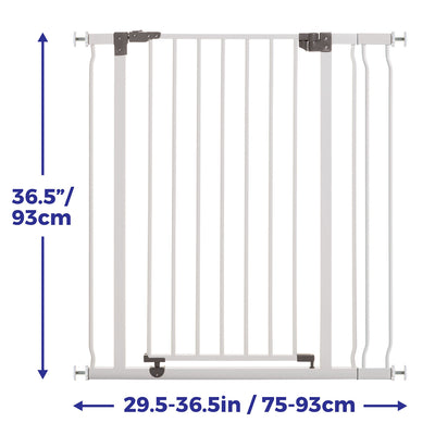 Dreambaby L768 Liberty 29.5 to 36.5 Inch Auto-Close Baby Pet Safety Gate, White - VMInnovations