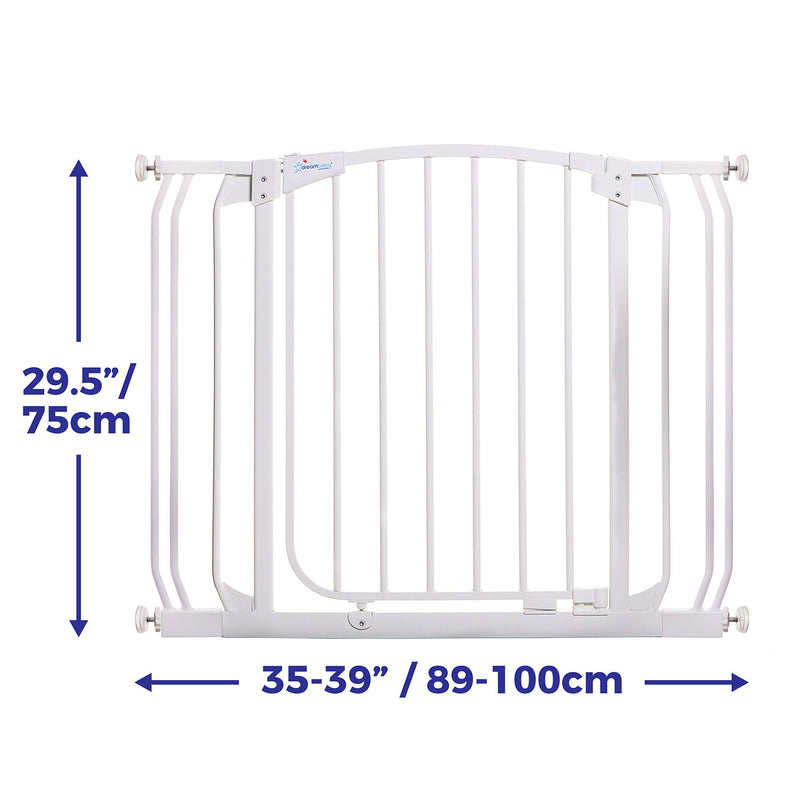 Dreambaby L778W Chelsea 28 to 39 Inch Auto-Close Baby Pet Safety Gate, White