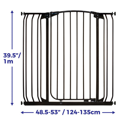 Dreambaby L782B Chelsea 28 to 42.5 Inch Auto-Close Baby Pet Safety Gate, Black - VMInnovations