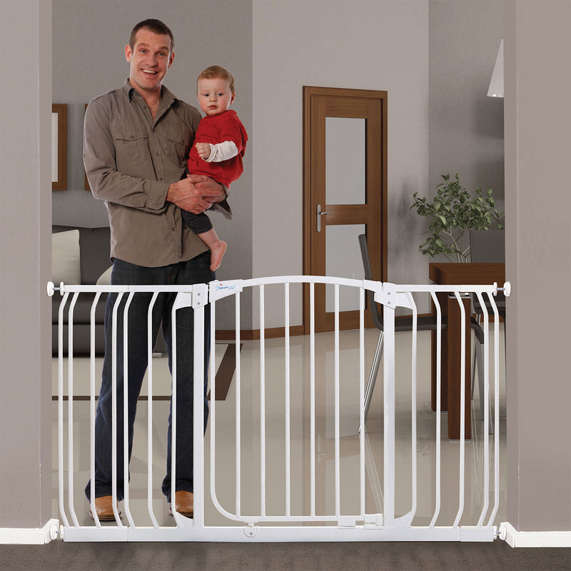 Dreambaby L790W Chelsea 38 to 53 Inch Auto-Close Baby Pet Safety Gate, White