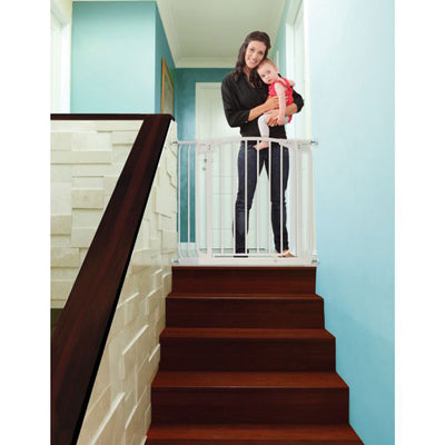 Dreambaby L796W Chelsea 28 to 35.5 Inch Auto-Close Baby Pet Safety Gate, White - VMInnovations