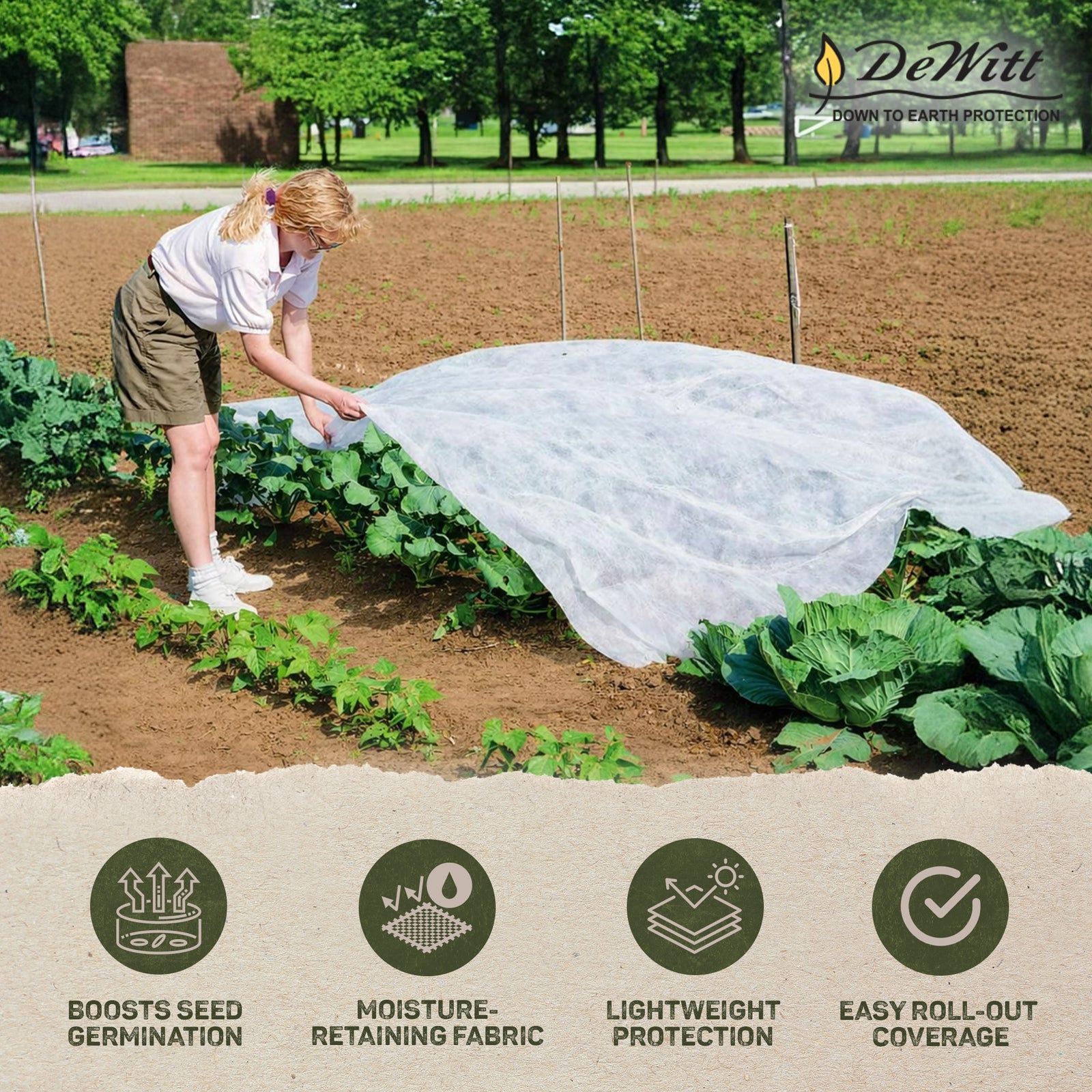 DeWitt Company 12 by 500 Feet of 5 Ounce Plant & Seed Winter Garden Guard Fabric - VMInnovations