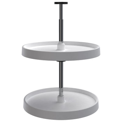 Rev-A-Shelf 18'' Full-Circle Polymer 2-Shelf Lazy Susan, White, 3072-18-11-52 - VMInnovations