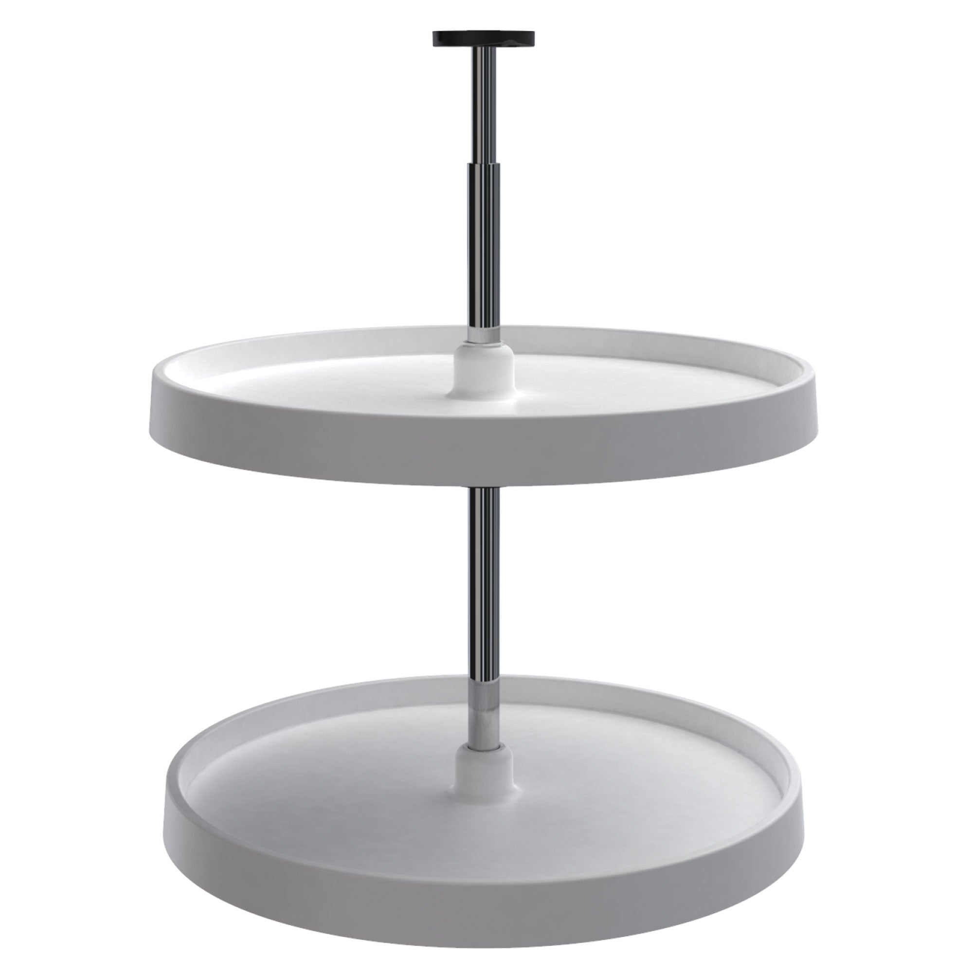Rev-A-Shelf 20'' Lazy Susan Full-Circle Polymer 2-Shelf, White, 3072-20-11-52 - VMInnovations