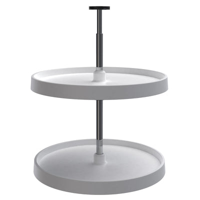 Rev-A-Shelf 20'' Lazy Susan Full-Circle Polymer 2-Shelf, White, 3072-20-11-52 - VMInnovations
