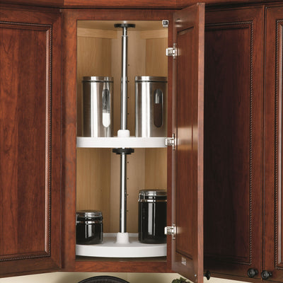 Rev-A-Shelf 20'' Lazy Susan Full-Circle Polymer 2-Shelf, White, 3072-20-11-52 - VMInnovations