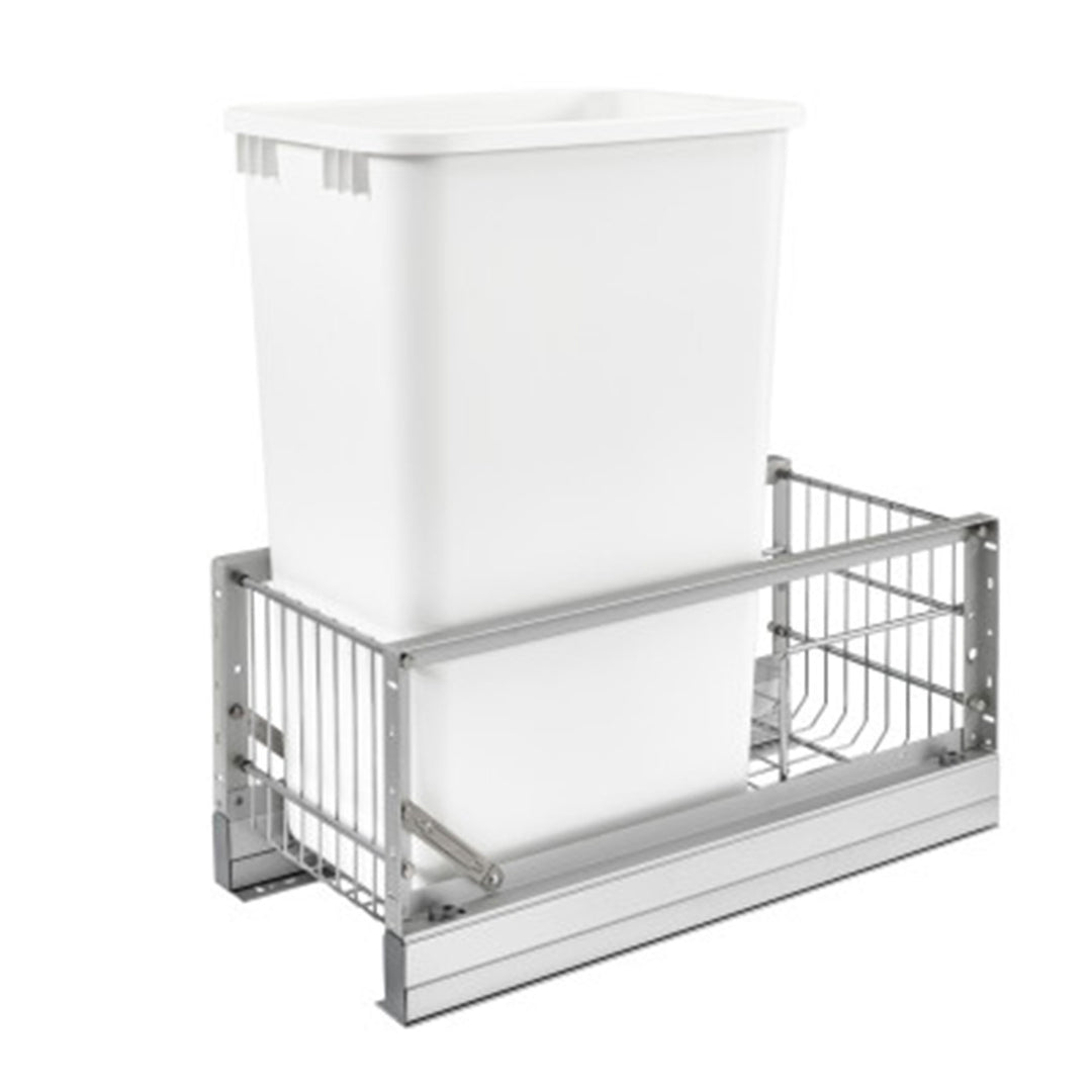 Rev-A-Shelf Single Pullout 50 qt. Kitchen Trash Can w/ Soft-Close, 5349-1550DM-1 - VMInnovations