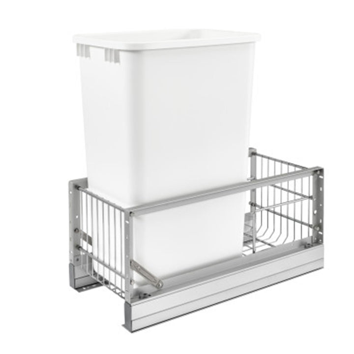 Rev-A-Shelf Single Pullout 50 qt. Kitchen Trash Can w/ Soft-Close, 5349-1550DM-1 - VMInnovations