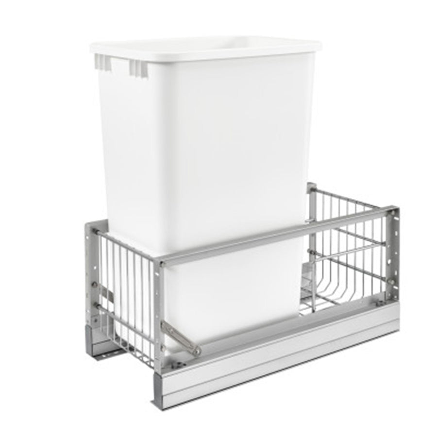 Rev-A-Shelf Single Pullout 50 qt. Kitchen Trash Can w/ Soft-Close, 5349-1550DM-1 - VMInnovations