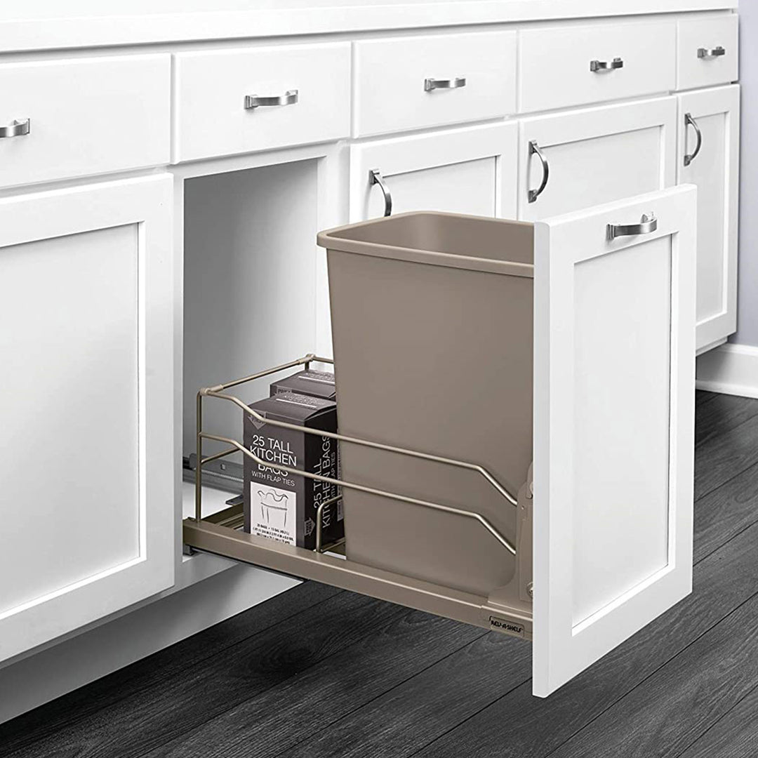 Rev-A-Shelf Pullout Kitchen Trash Can 35 qt. with Soft-close, 53WC-1535SCDM-112