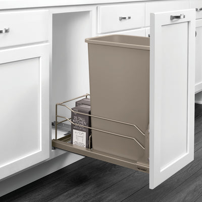 Rev-A-Shelf Pullout Kitchen Trash Can 50 qt. with Soft-close, 53WC-1550SCDM-112 - VMInnovations