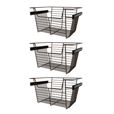 Rev-A-Shelf Sidelines CBSL-181410BZ-3 18" Pullout Closet Storage Basket, Bronze